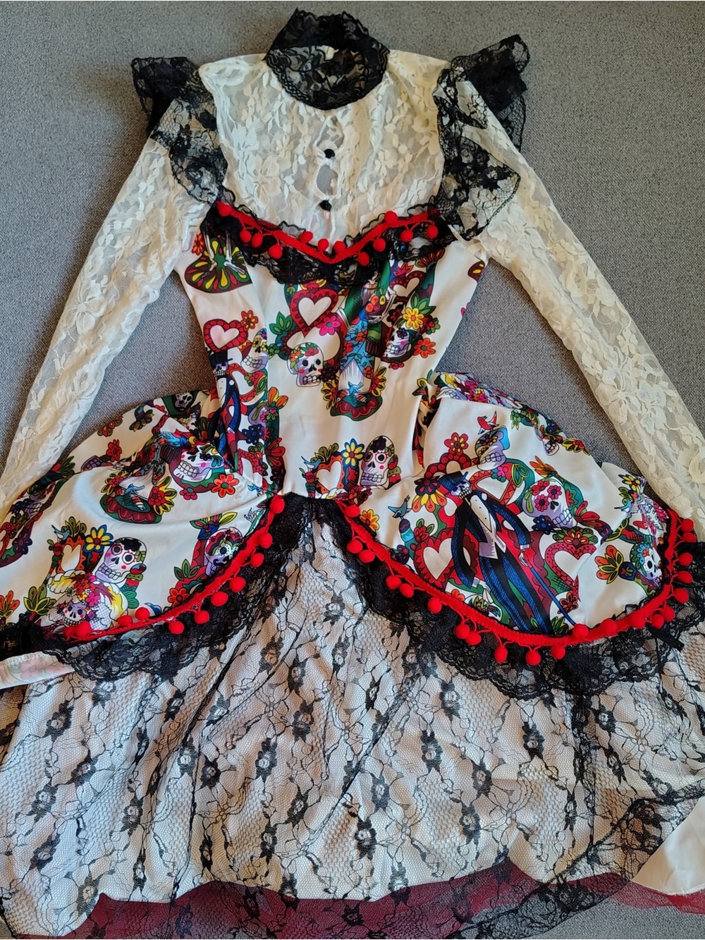 La Novia" Day of the Dead (Catrina) Halloween dress costume Sugar Skull Women Xs